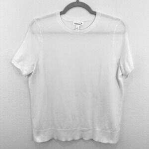 Nordstrom Short Sleeve Crew Neck Knit Sweater Preppy Country Club Coastal Casual